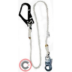 Cabo de vida en perlon 12mm. con mosquetón escala